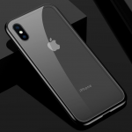 Wholesale iPhone Xr 6.1in Fully Protective Magnetic Absorption Technology Transparent Clear Case (Black)